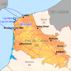 de kaart van Wissant